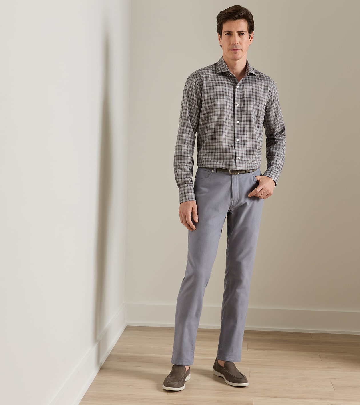 Manor Moleskin Five-Pocket Pant in Gale Grey - Alternate Image 1