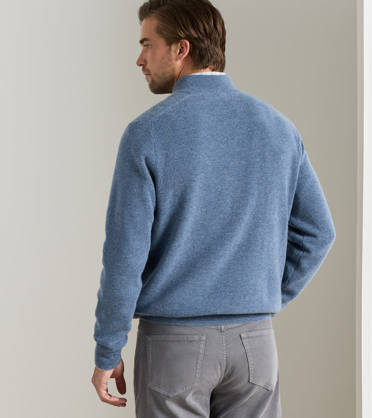 Blackburn Button-Mock Sweater in SUMMER RAIN - Alternate Image 2