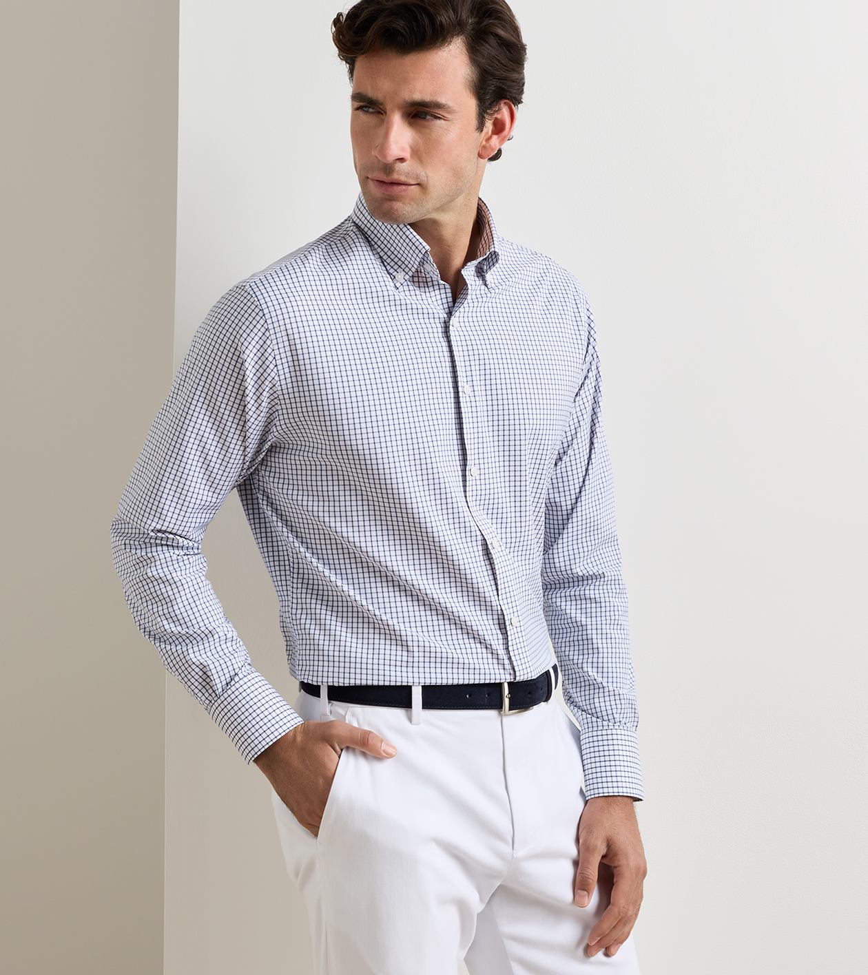 Hanford Performance Twill Shirt in CLASSIC NAVY - Alternate Image 1