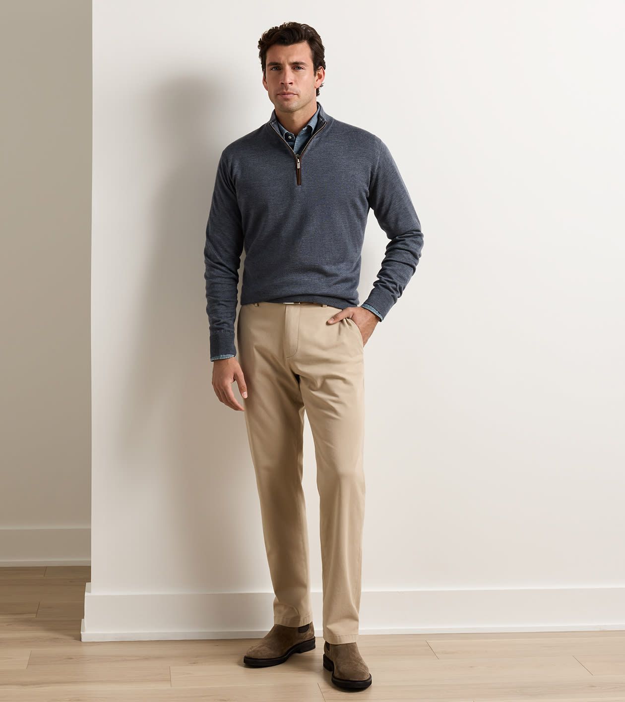 Signature Sateen Flat Front Trouser | Men's Pants | Peter Millar