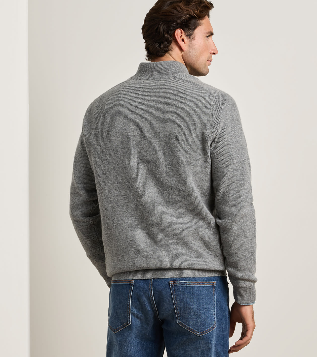 Blackburn Button-Mock Sweater in OSLO GREY - Alternate Image 2