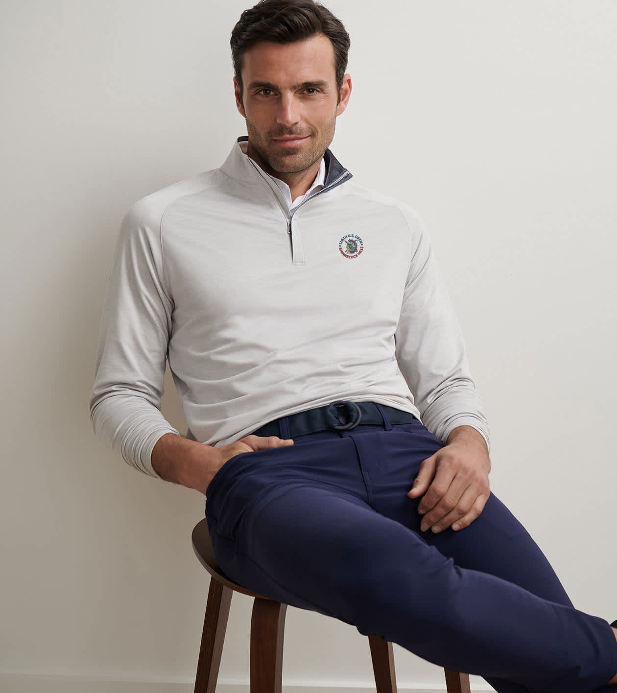 126th U.S. Open Stealth Performance Quarter-Zip in British Grey - Alternate Image 1