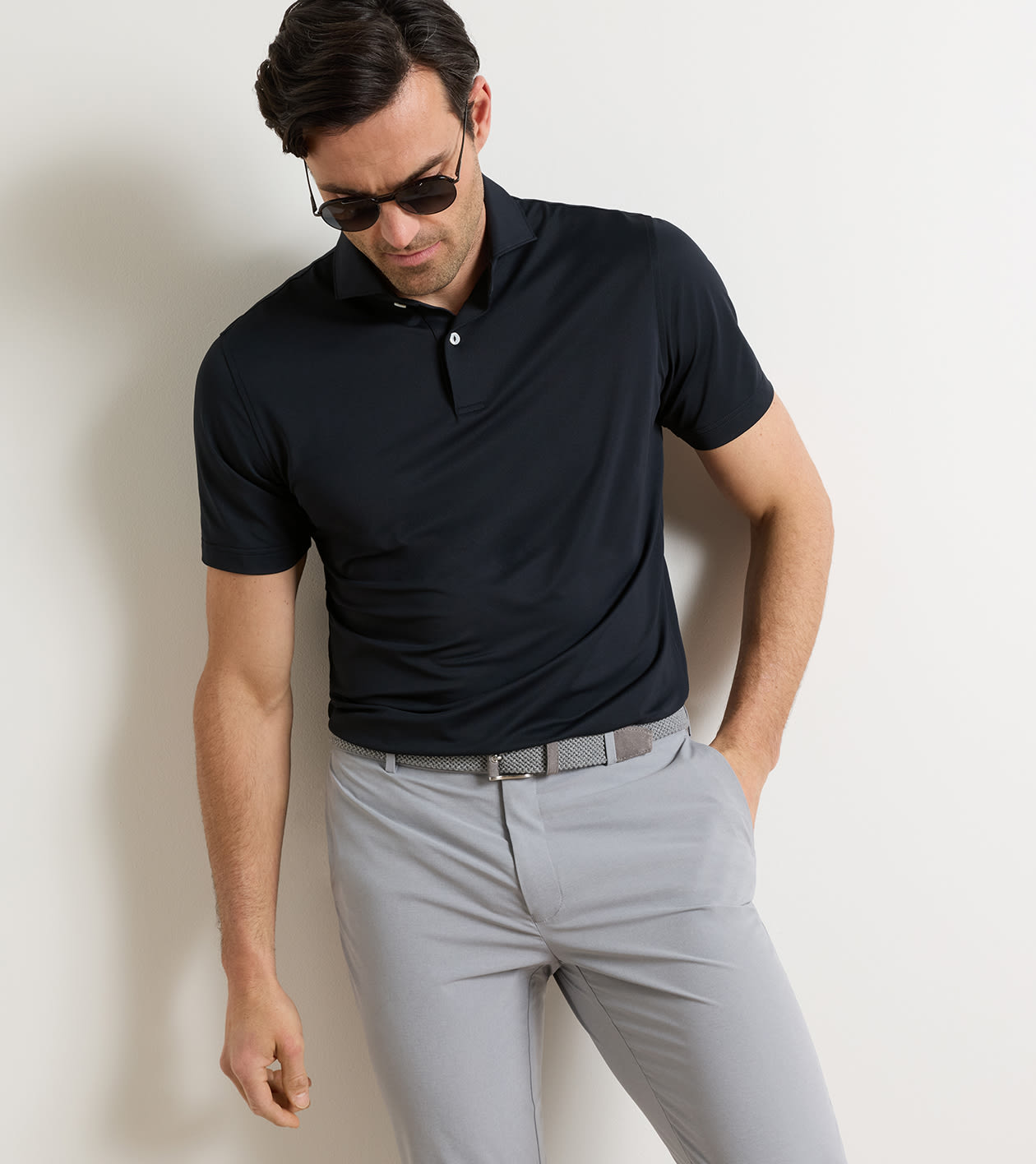 Soul Performance Mesh Polo in Black - Alternate Image 1
