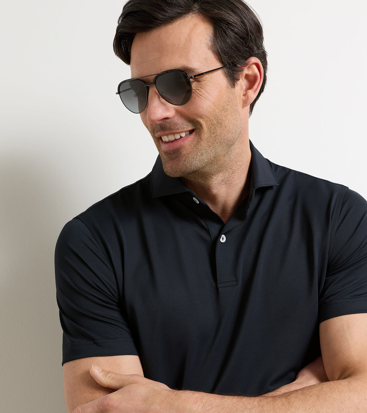 Soul Performance Mesh Polo in Black - Alternate Image 4