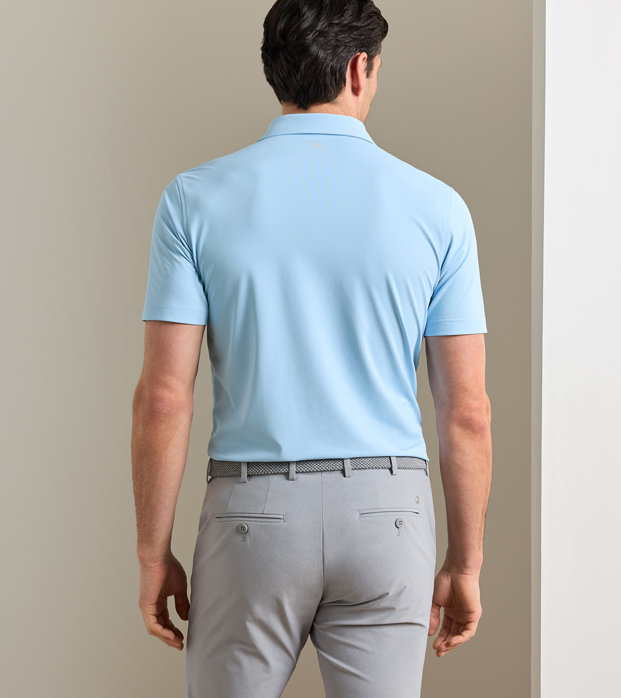 Soul Performance Mesh Polo in Blue Frost - Alternate Image 2