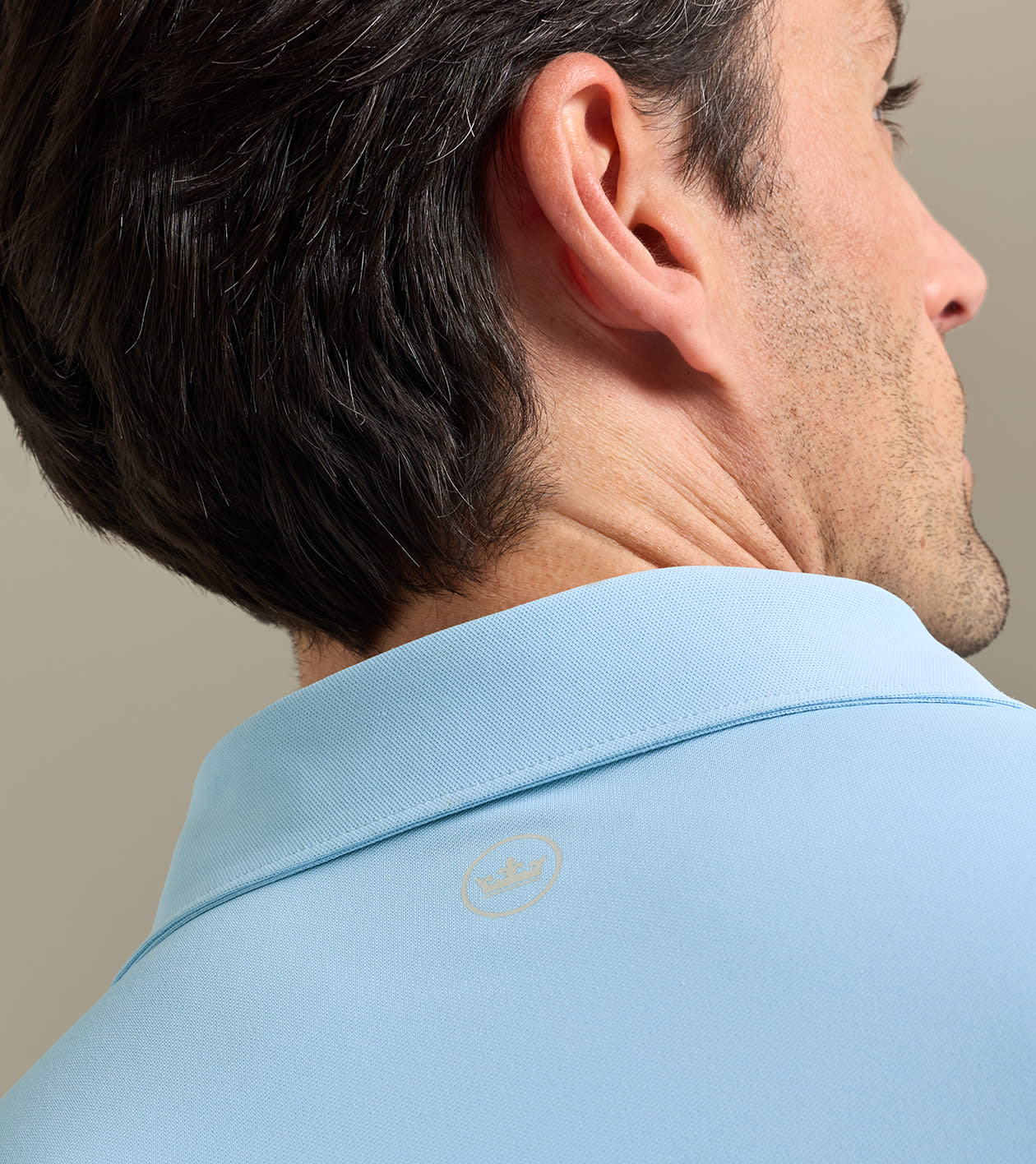 Soul Performance Mesh Polo in Blue Frost - Alternate Image 3