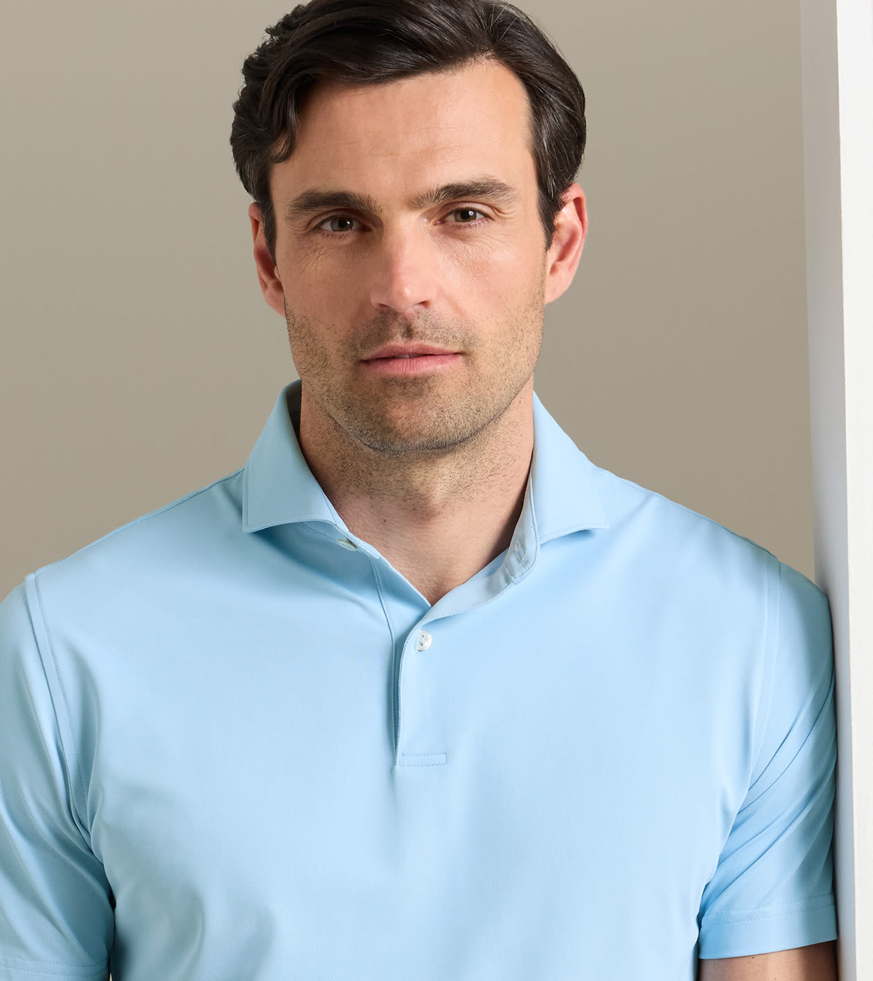 Soul Performance Mesh Polo in Blue Frost - Alternate Image 4