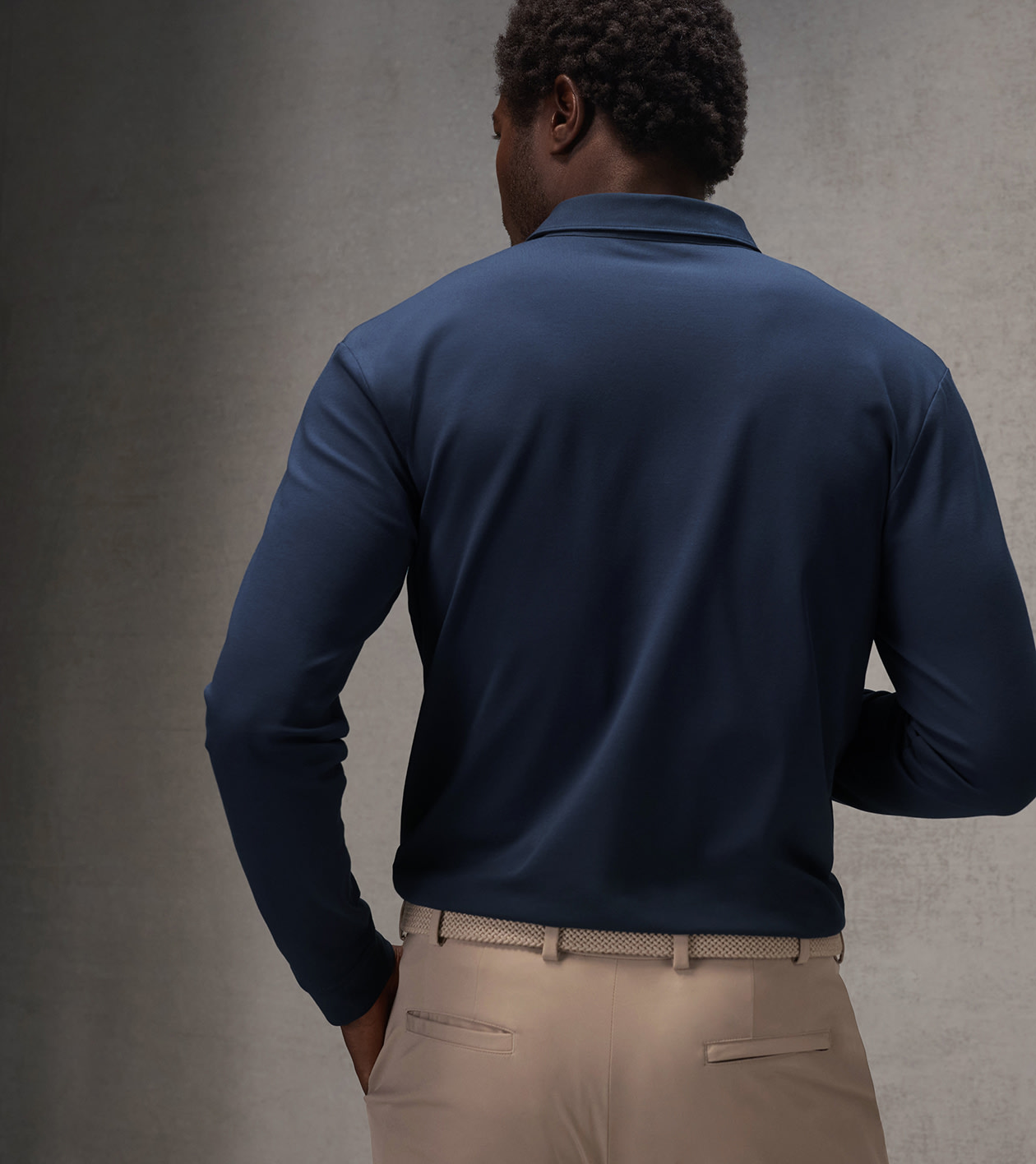 Pursuit Long-Sleeve Piqu&eacute; Polo in PROVIDENCE BAY - Alternate Image 2