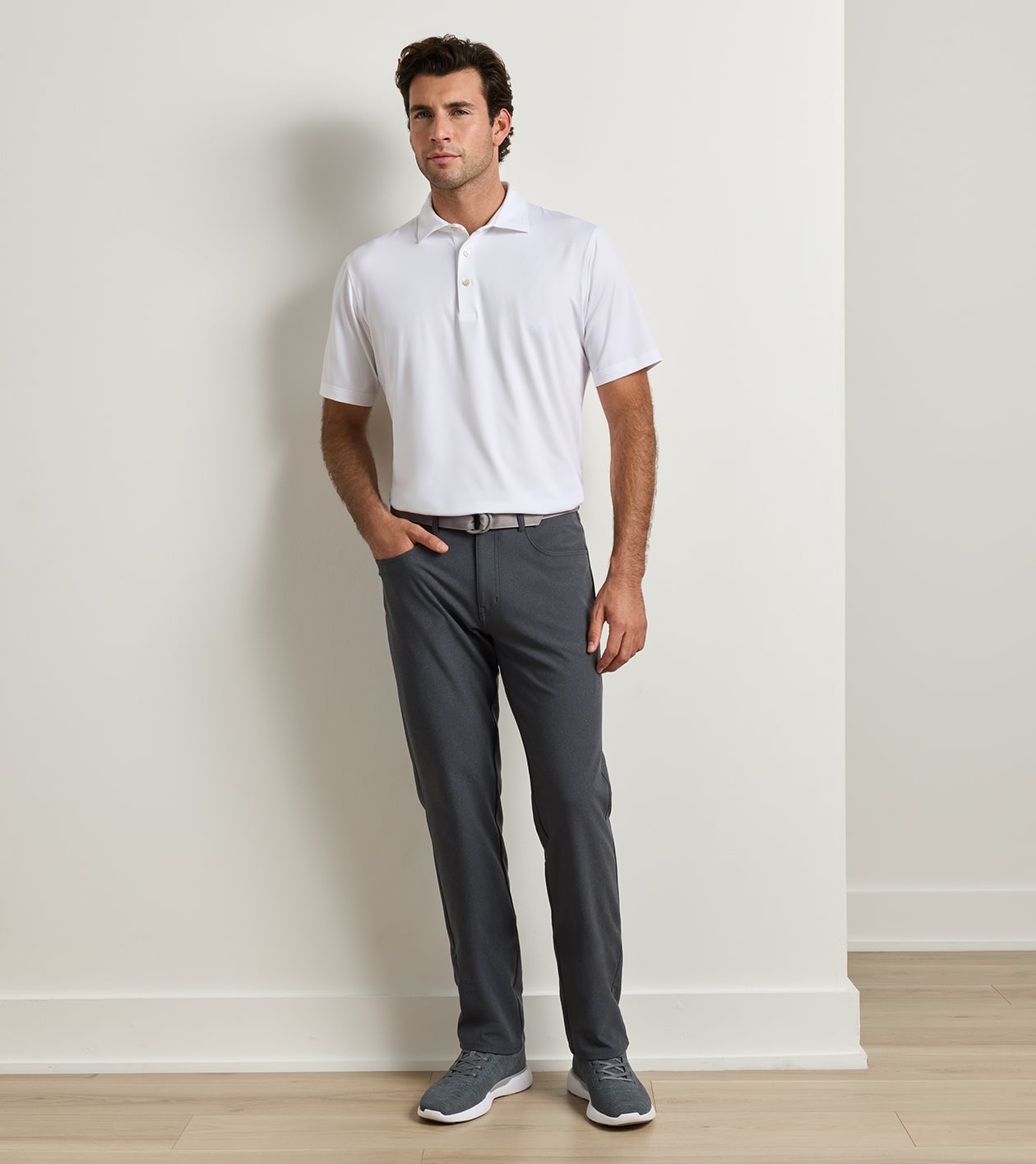 Brevard Performance Flannel Five-Pocket Pant in IRIDIUM - Alternate Image 1