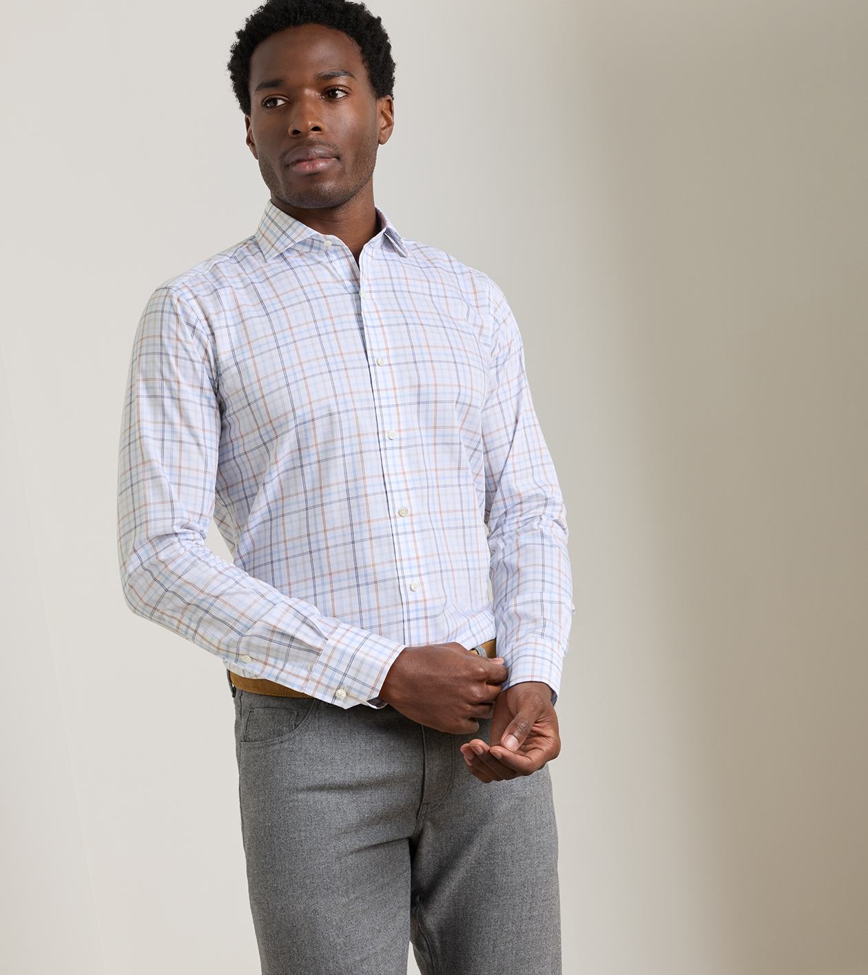 Arthur Cotton Sport Shirt in WINDY BLUE - Alternate Image 1