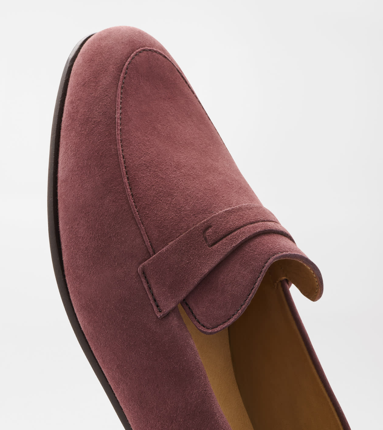 Amble Suede Penny Loafer in OX BLOOD - Alternate Image 5