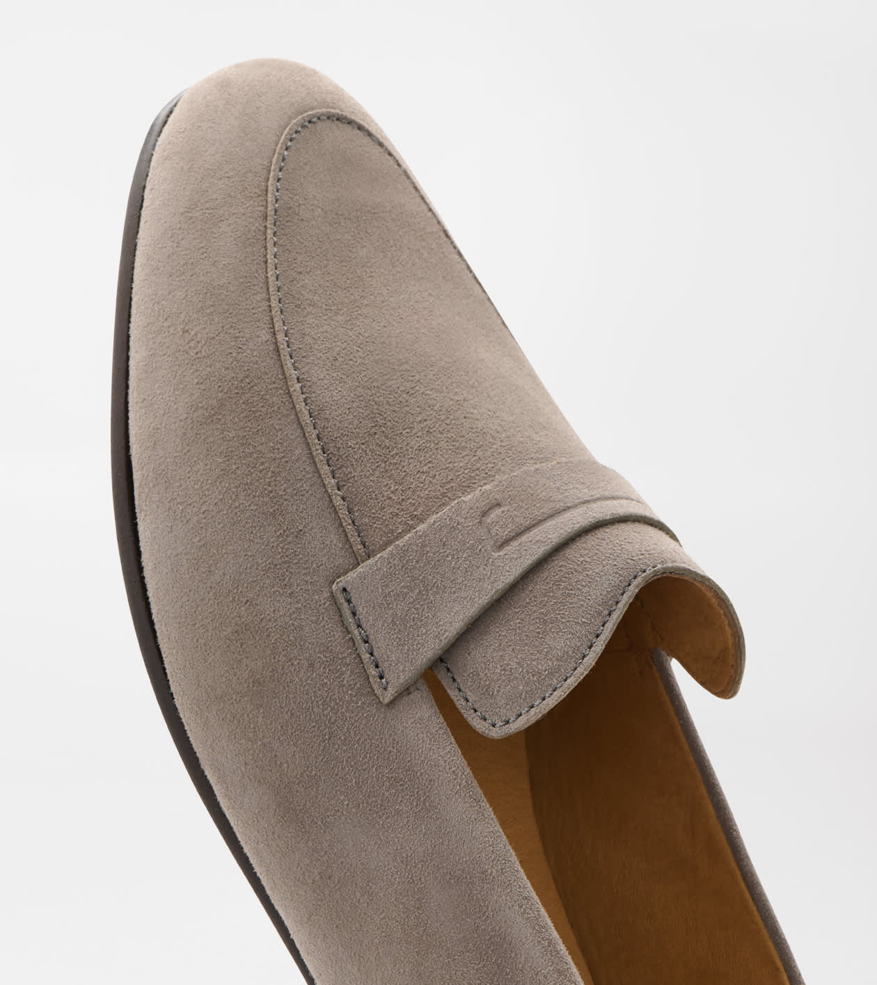 Amble Suede Penny Loafer in Taupe - Alternate Image 5