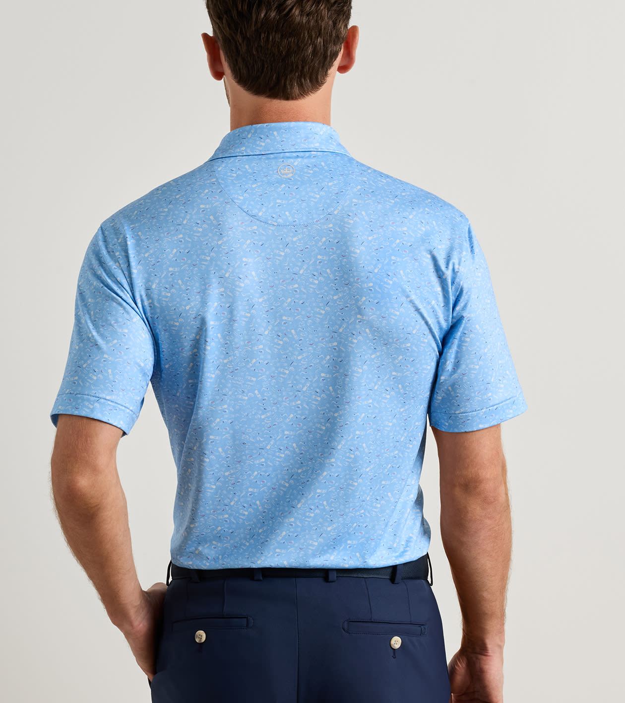 Track Record Performance Jersey Polo in Cottage Blue - Alternate Image 2