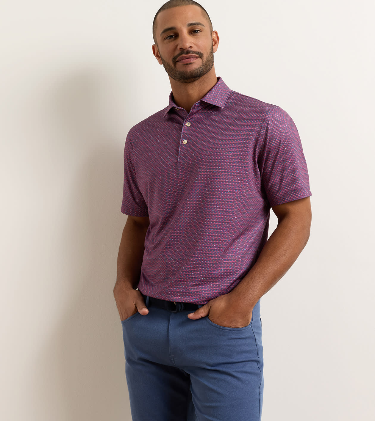 Lobster Boil Performance Jersey Polo in BALI BLUE - Alternate Image 1