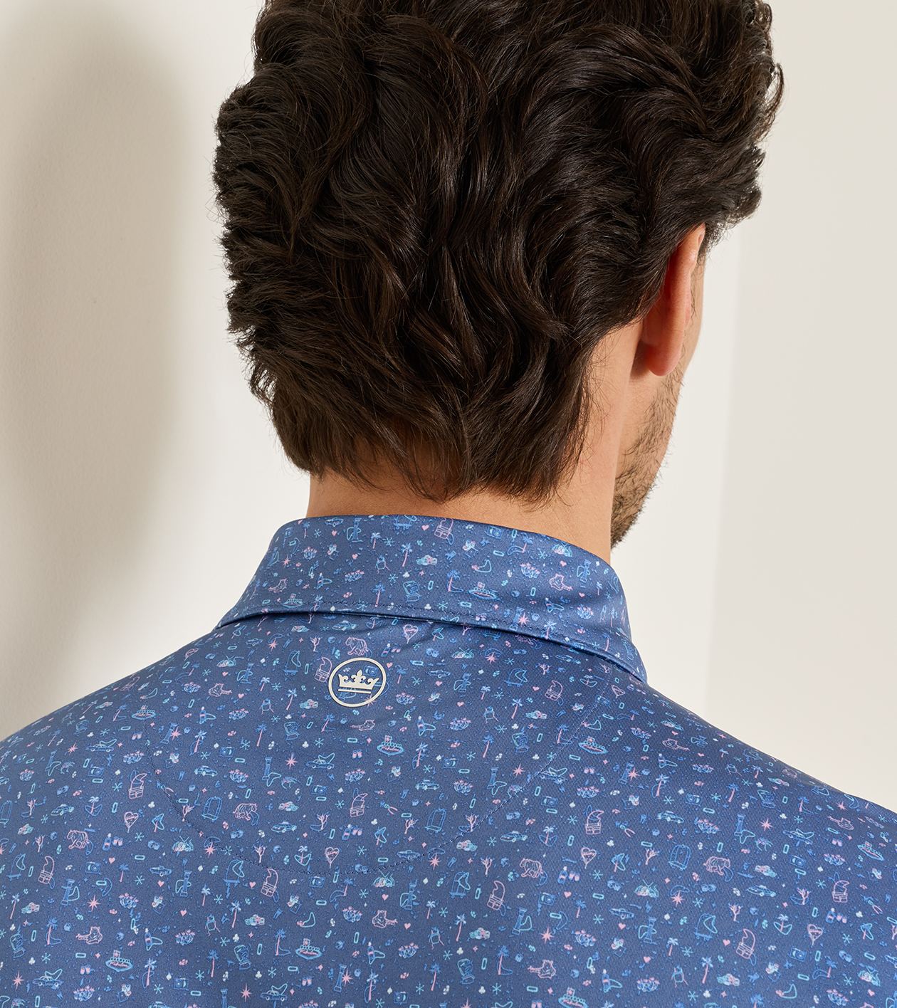 Ridge Performance Jersey Polo in BALI BLUE - Alternate Image 3