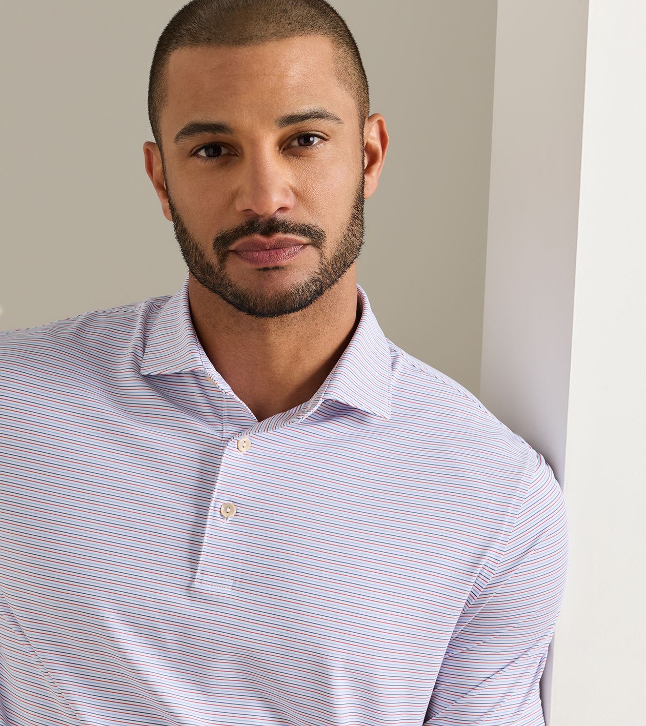 Pierce Performance Jersey Polo in White - Alternate Image 4