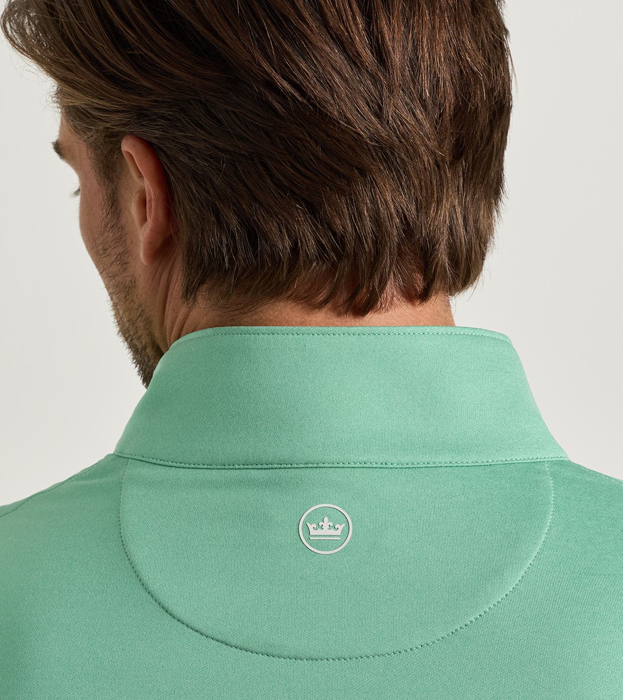 Perth M&eacute;lange Performance Quarter-Zip in FRESH MINT - Alternate Image 3