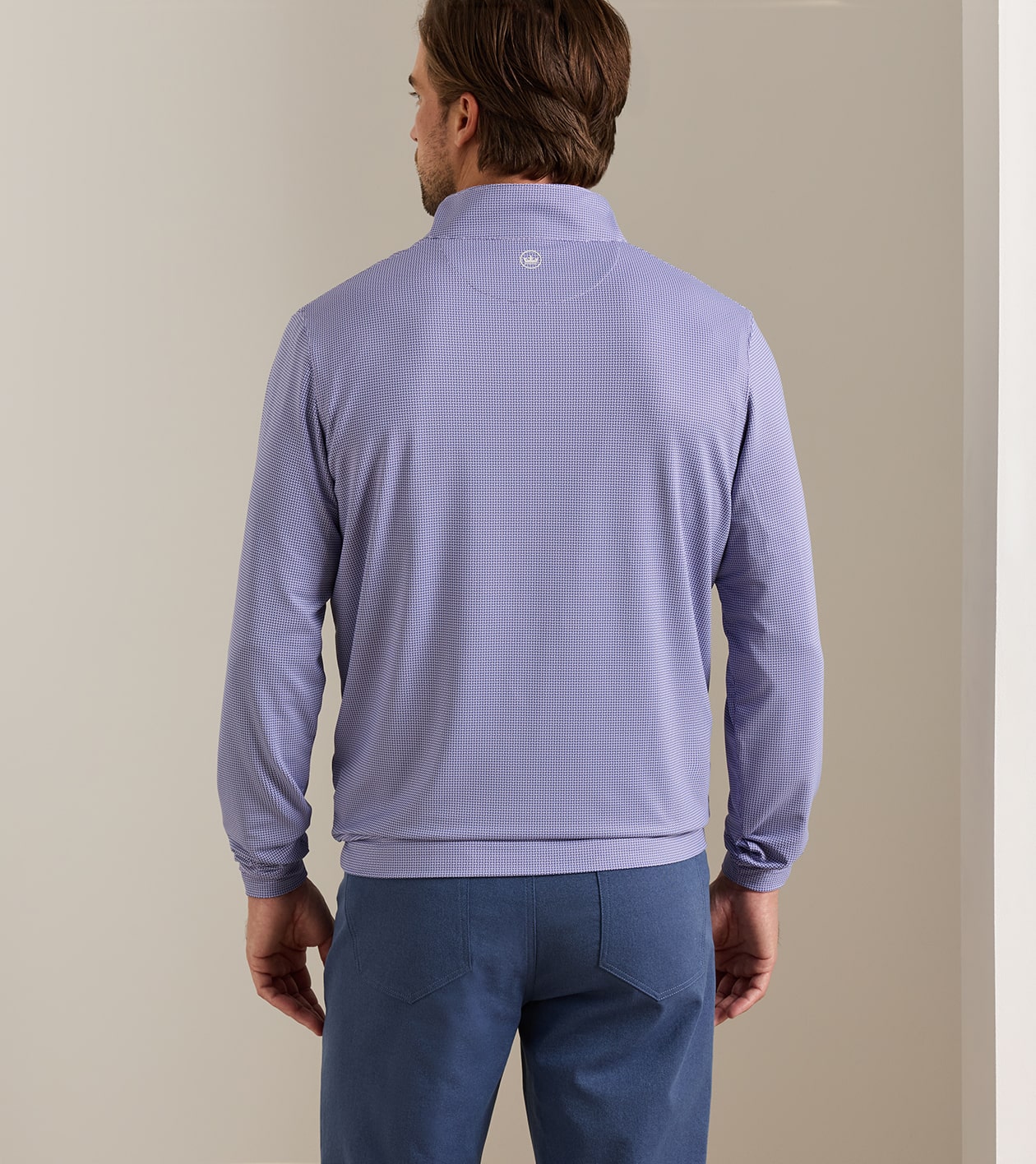 Perth Basketweave Performance Quarter-Zip in GARDEN VIOLET - Alternate Image 2