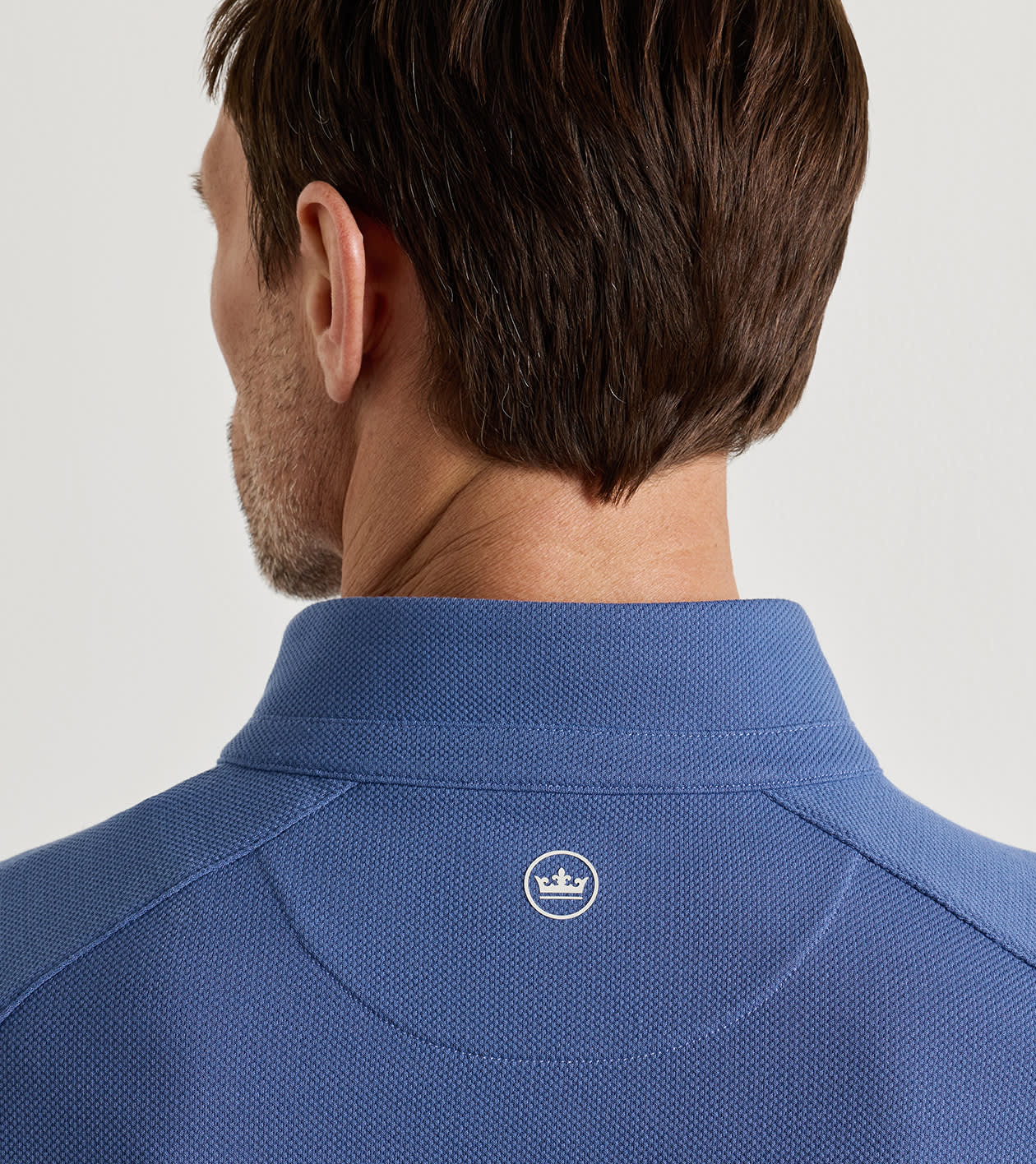 Cradle Piqu&eacute; Performance Quarter-Zip in BALI BLUE - Alternate Image 3