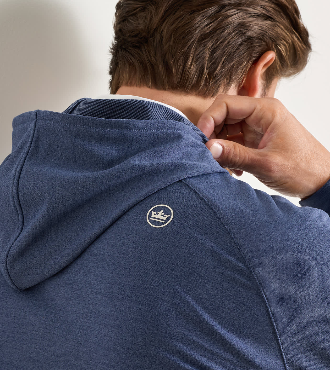 Pine Quarter-Zip Performance Hoodie in Navy - Alternate Image 3
