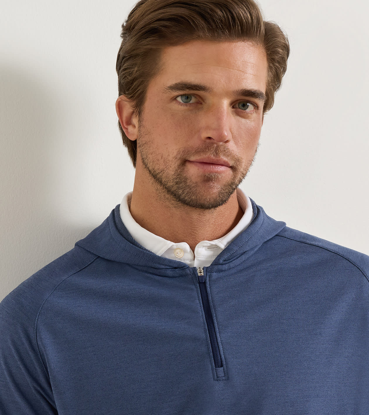 Pine Quarter-Zip Performance Hoodie in Navy - Alternate Image 4