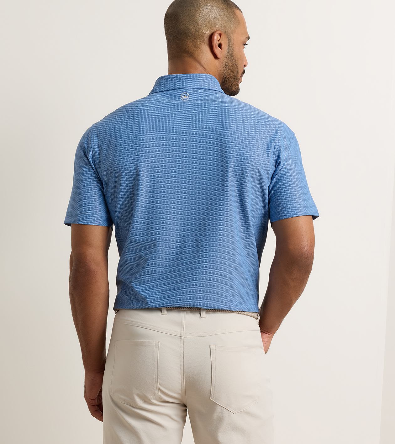 Currituck Performance Mesh Polo in Cottage Blue - Alternate Image 2