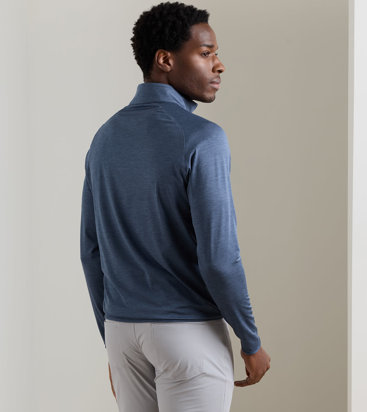 Stealth Performance Quarter-Zip in CADET - Alternate Image 2