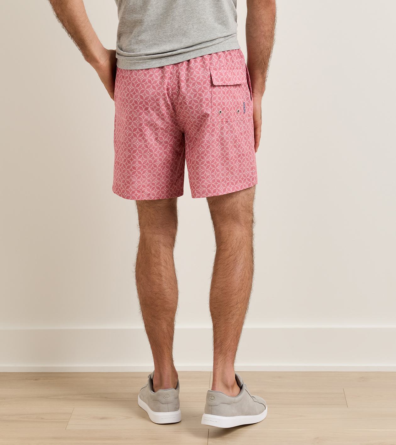 Tails Of Summer Swim Trunk in RED CORAL - Alternate Image 2