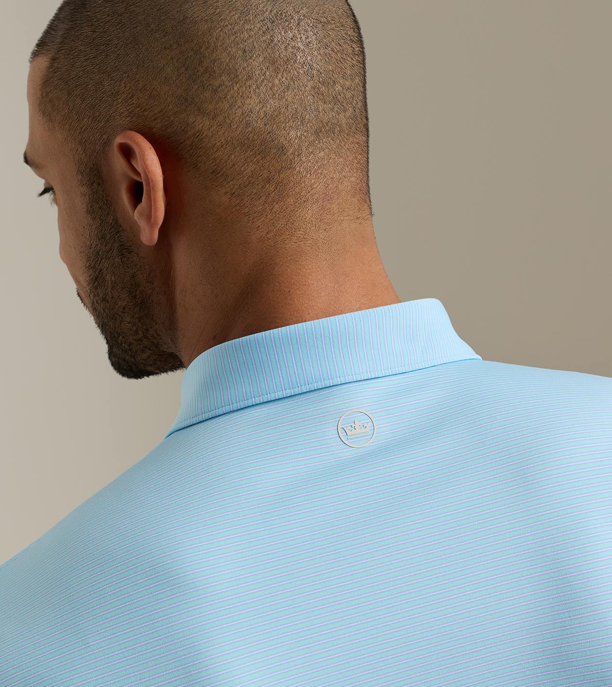 Wynn Performance Jersey Polo in ROBIN BLUE - Alternate Image 3