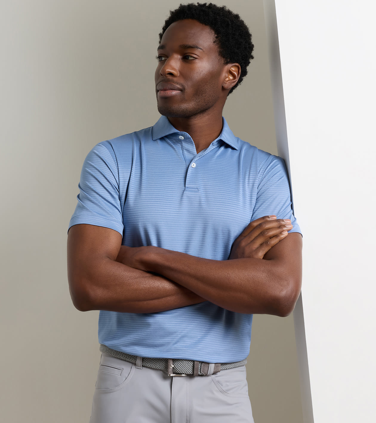 Empire Performance Jersey Polo in WINDY BLUE - Alternate Image 1