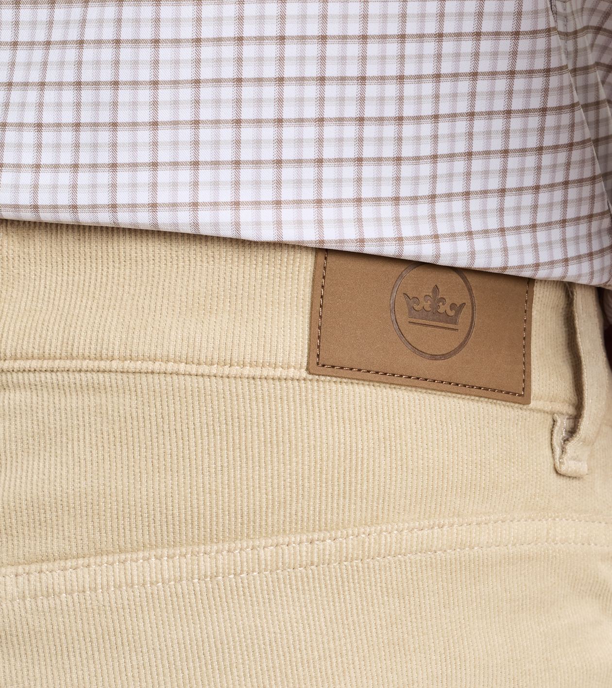 Classic Comfort Corduroy Five Pocket Pant in Stone - Alternate Image 3