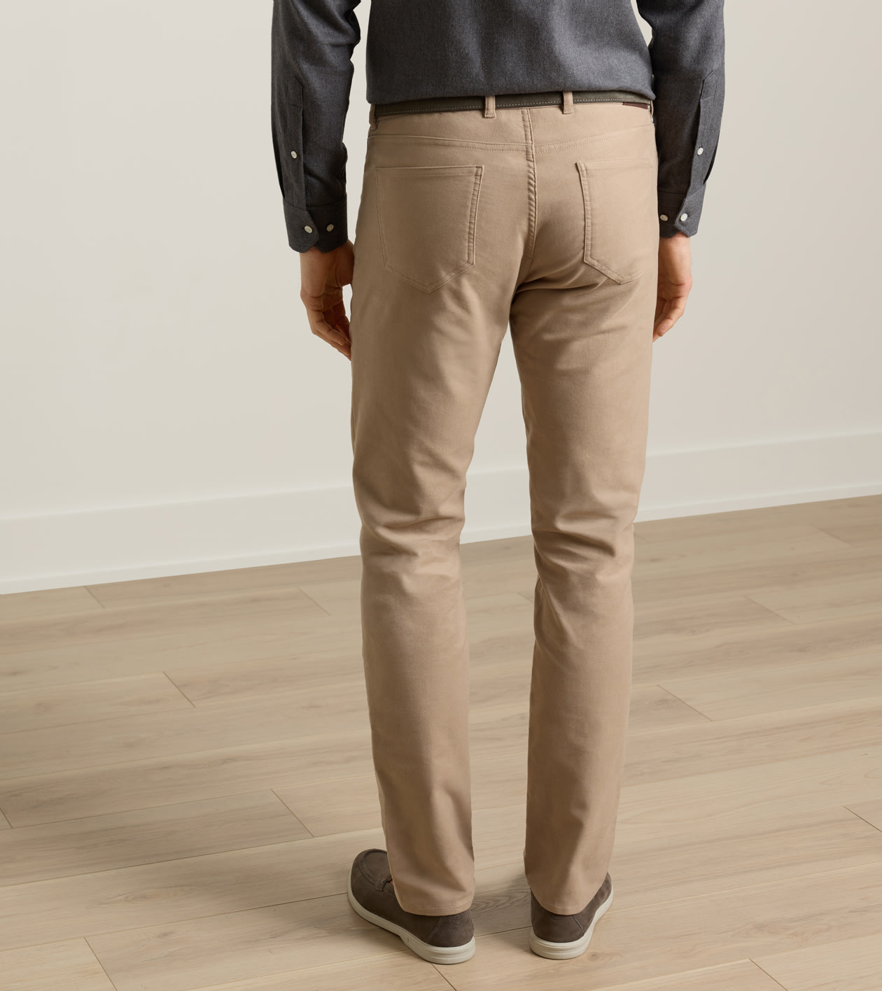 Manor Moleskin Five-Pocket Pant in Khaki - Alternate Image 2