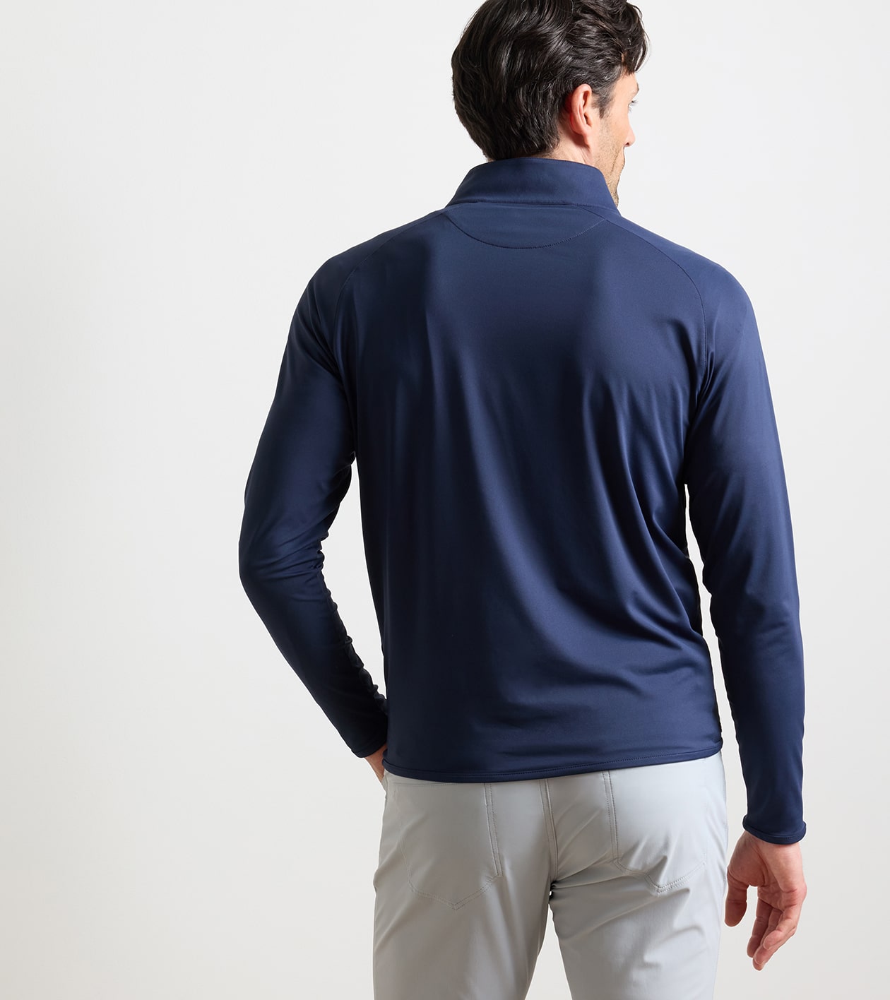 Stealth Performance Quarter-Zip in Navy - Alternate Image 2