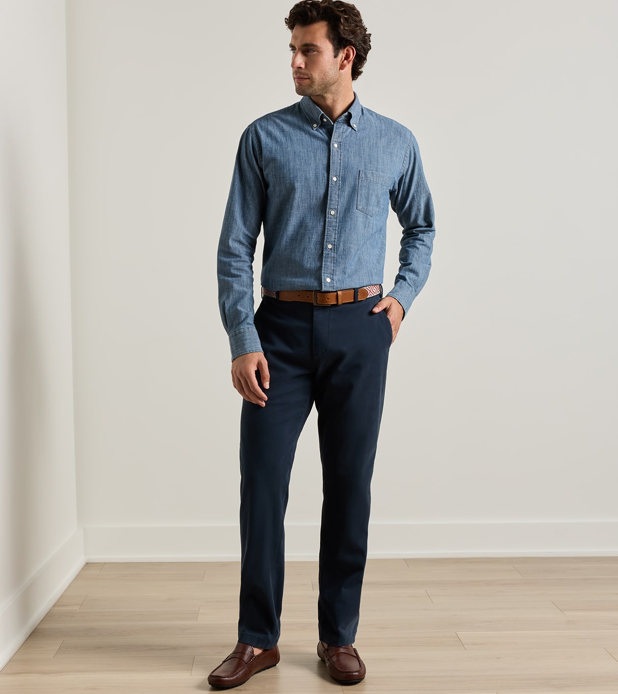 Peter Millar X Mobjak Woven Belt in CHILI RED / STONE - Alternate Image 2