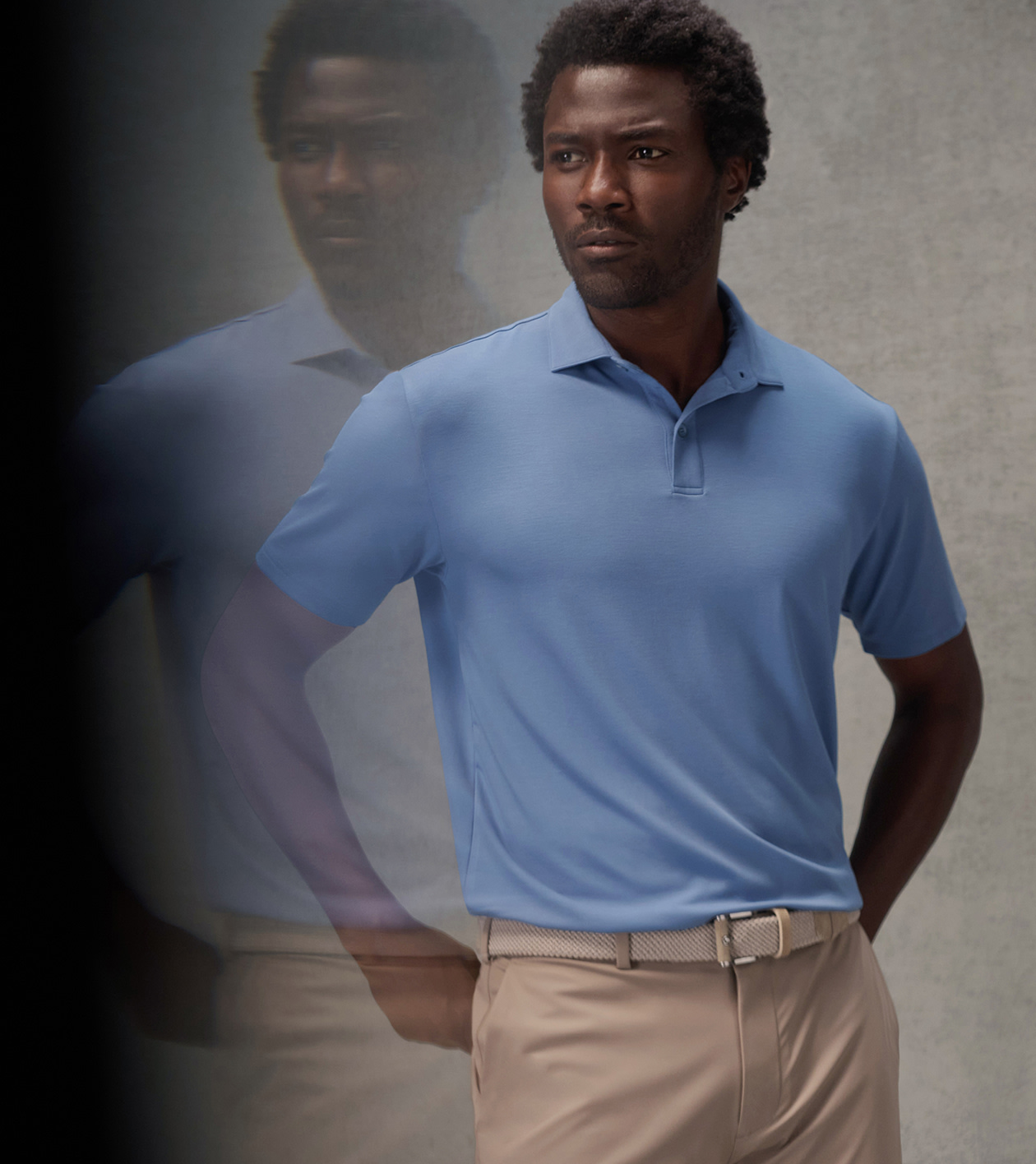 Pursuit Short-Sleeve Piqu&eacute; Polo in HUDSON BAY - Alternate Image 2