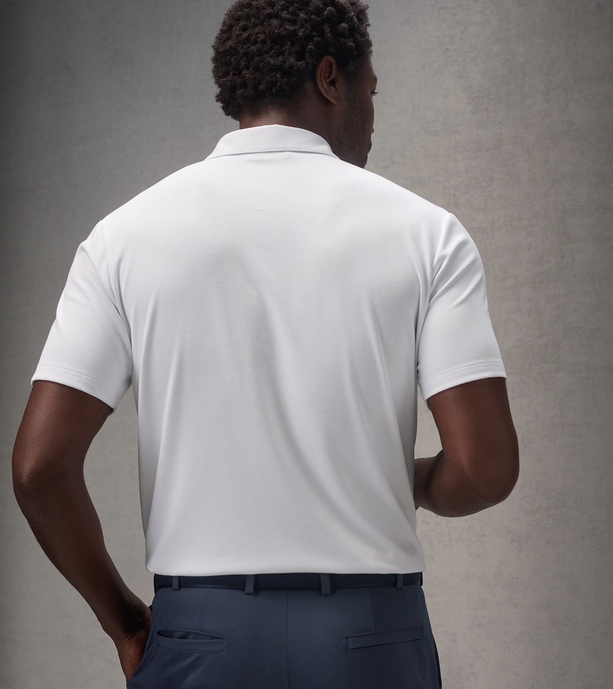 Pursuit Short-Sleeve Piqu&eacute; Polo in White - Alternate Image 3