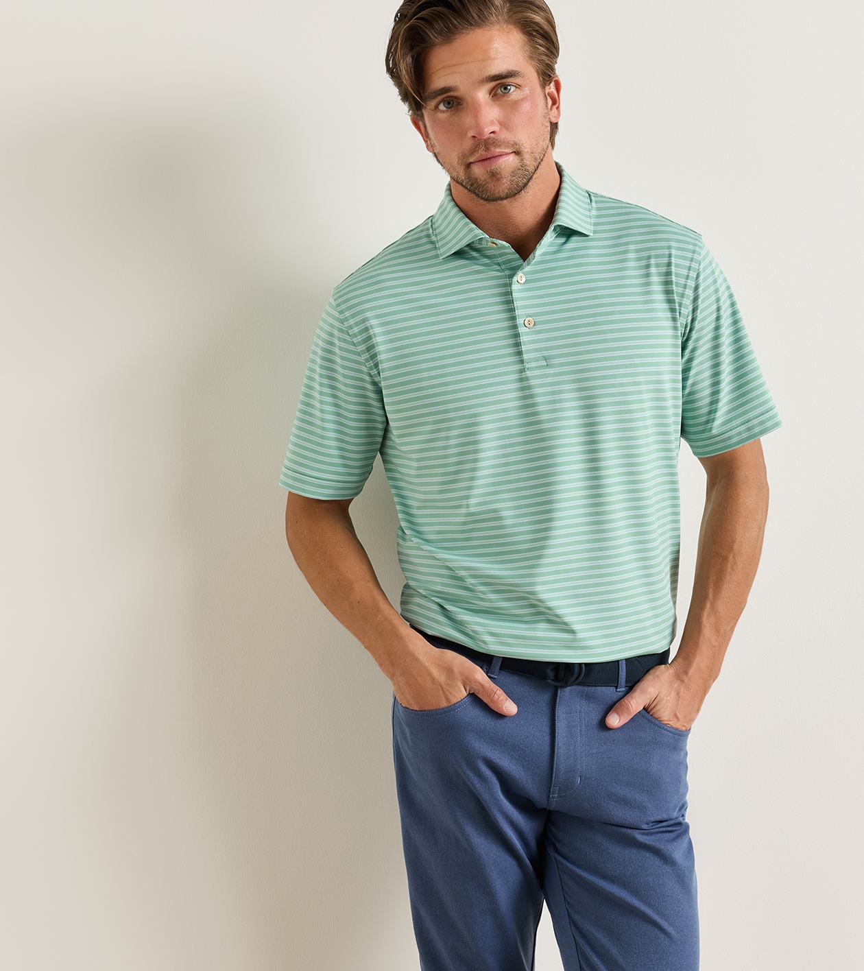 Rawlins Performance Jersey Polo in FRESH MINT - Alternate Image 1