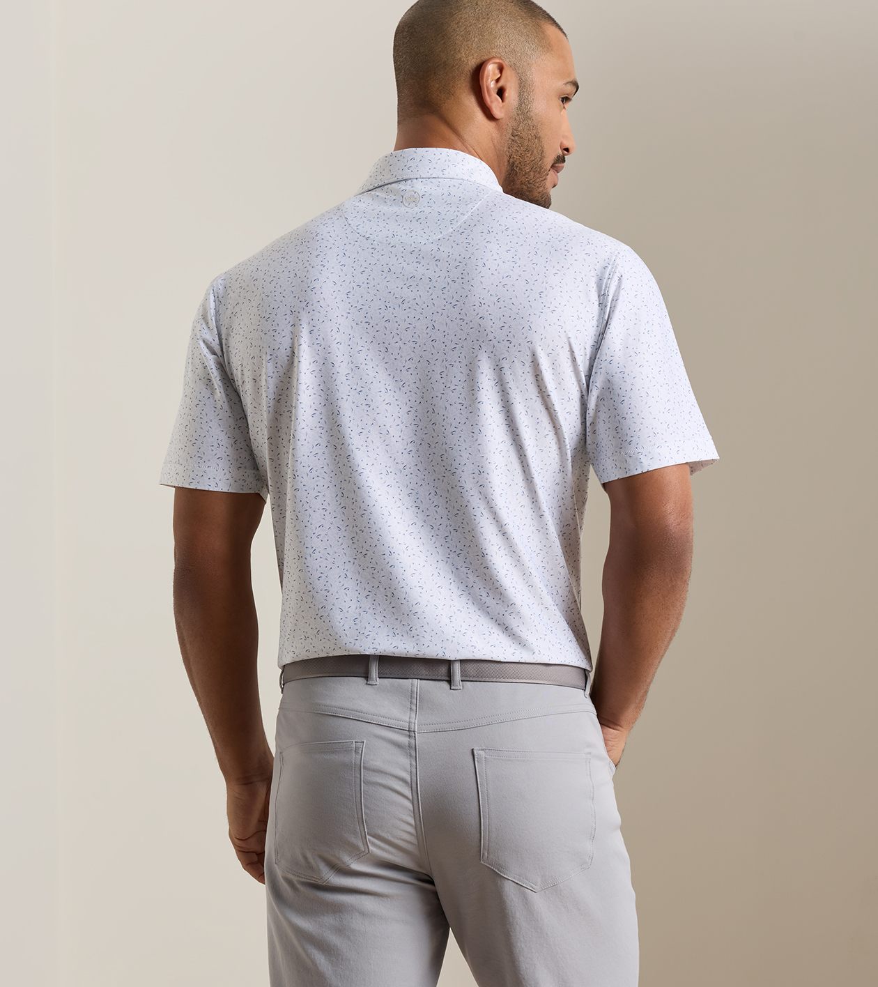 On The Line Performance Jersey Polo in White - Alternate Image 2