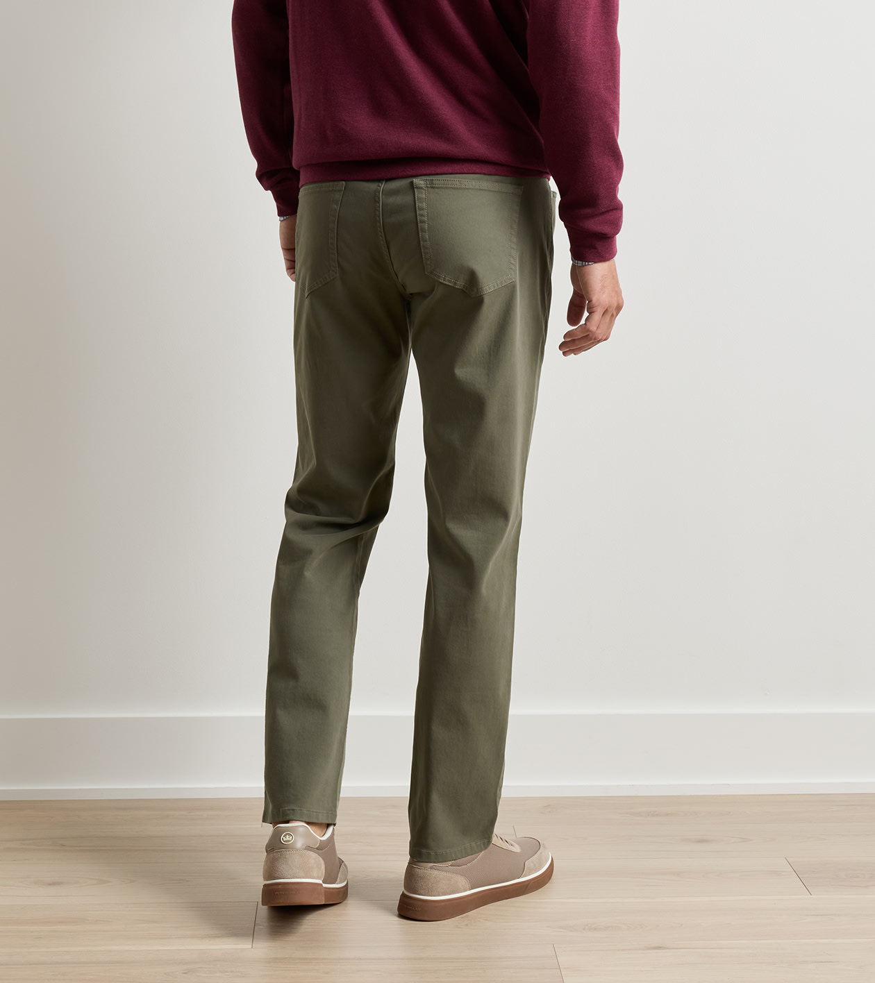Signature Sateen Five-Pocket Trouser in FATIGUE - Alternate Image 2