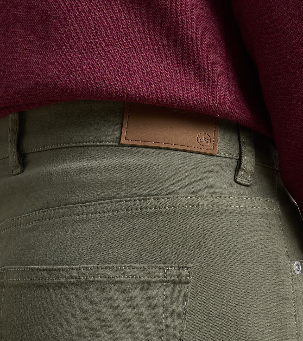 Signature Sateen Five-Pocket Trouser in FATIGUE - Alternate Image 3