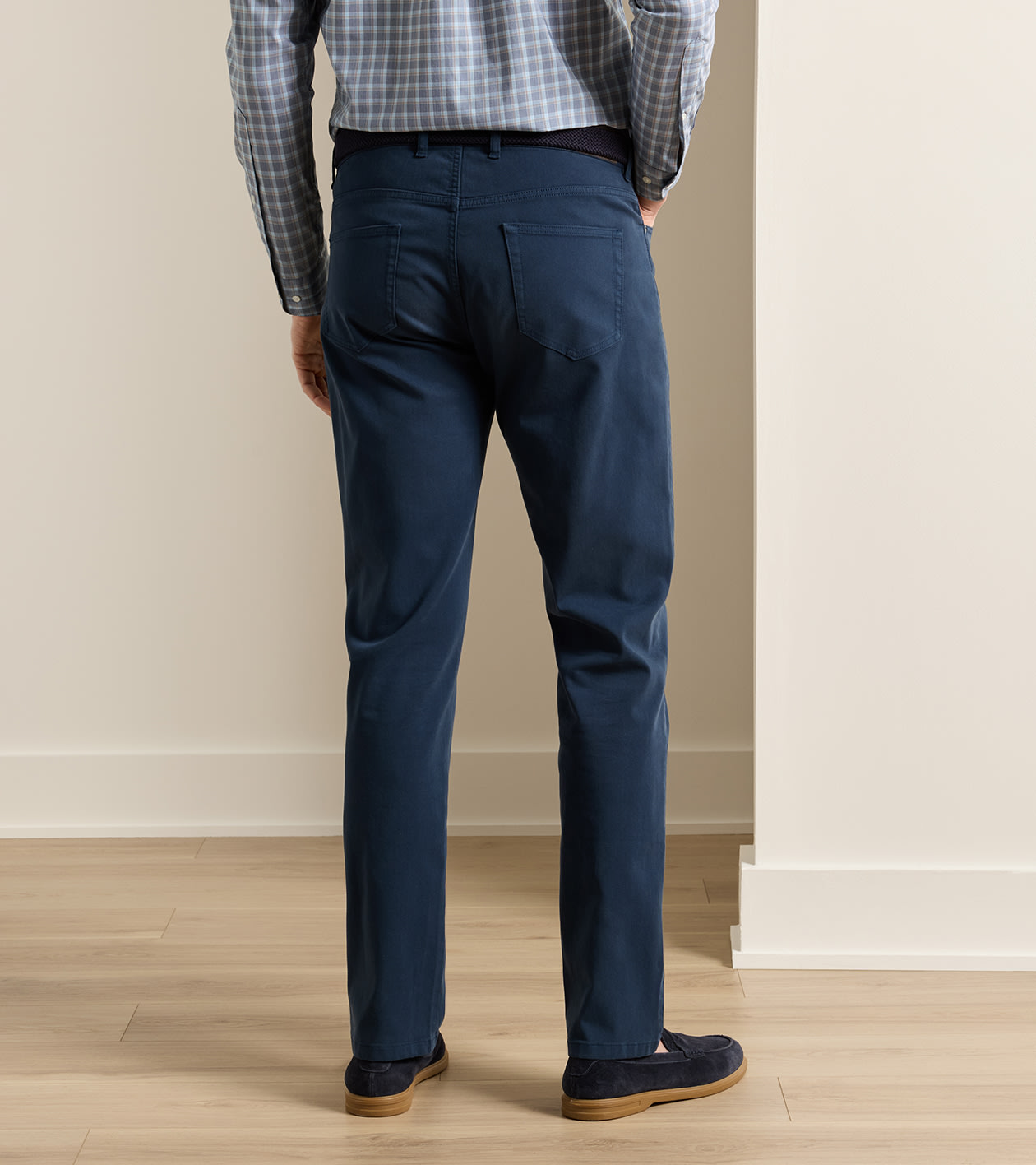 Crown Cotton Canvas Five-Pocket Trouser in ATLANTIC NAVY - Alternate Image 2