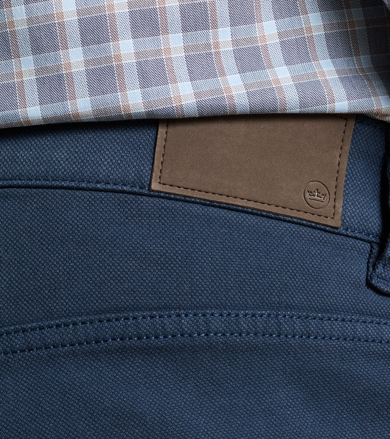 Crown Cotton Canvas Five-Pocket Trouser in ATLANTIC NAVY - Alternate Image 3
