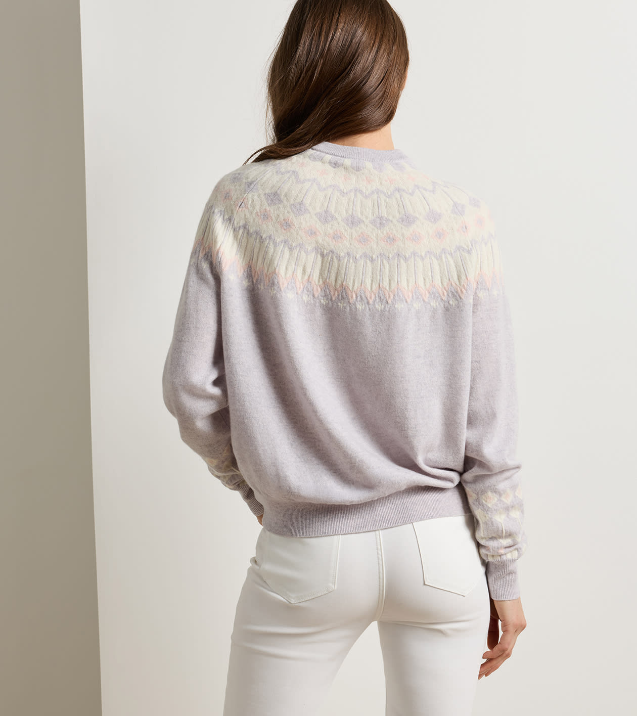York Fair Isle Sweater in WHISPER GREY - Alternate Image 2