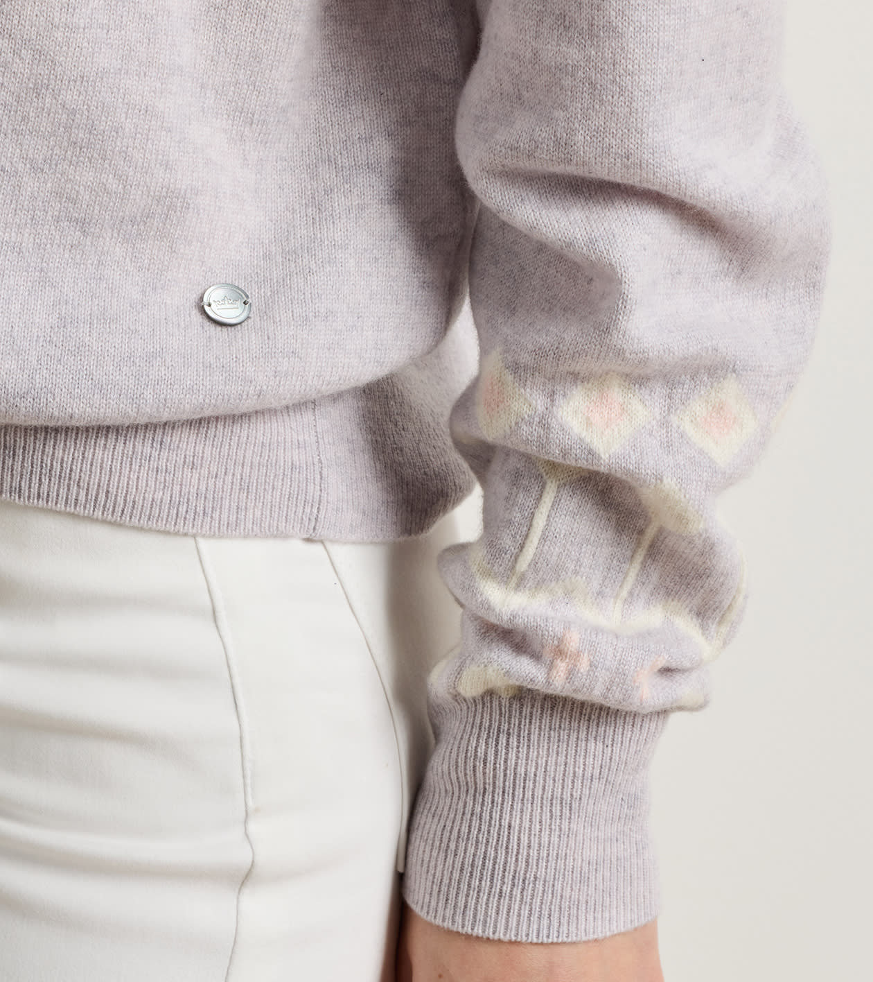 York Fair Isle Sweater in WHISPER GREY - Alternate Image 3