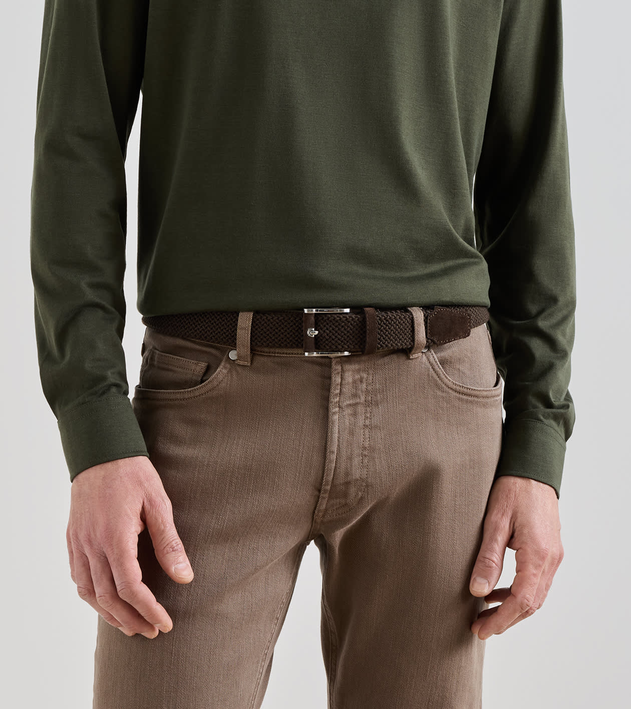 Crafted Woven Belt in Espresso - Alternate Image 1