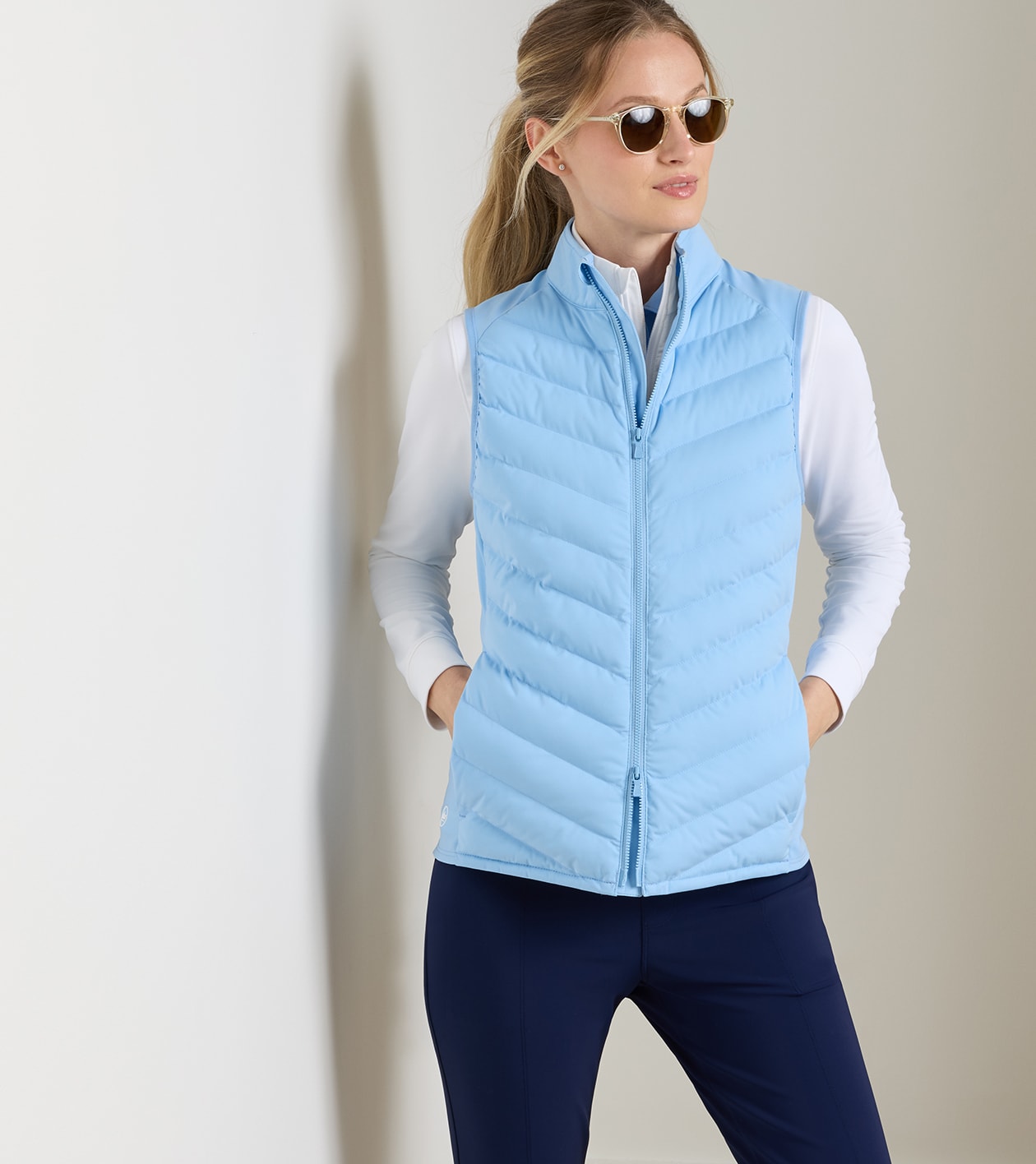 Fuse Hybrid Gilet in Cottage Blue - Alternate Image 1