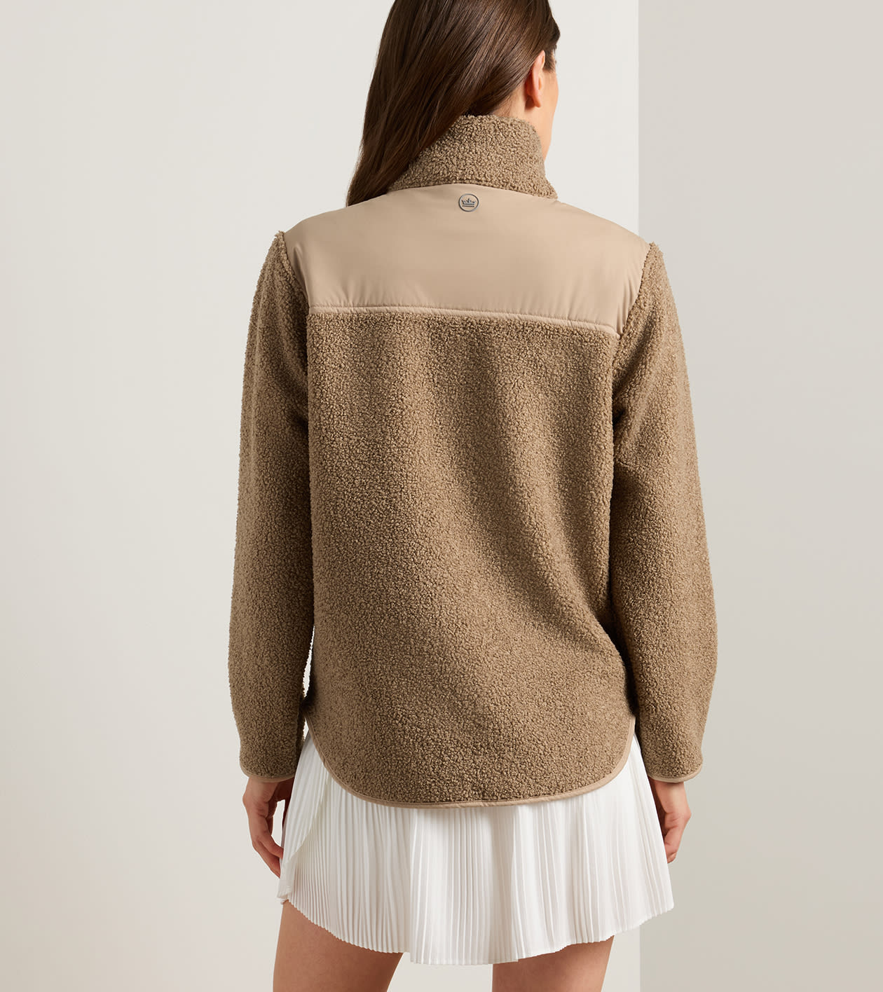 Tilly Bonded Sherpa Half Zip in CAMEL - Alternate Image 2