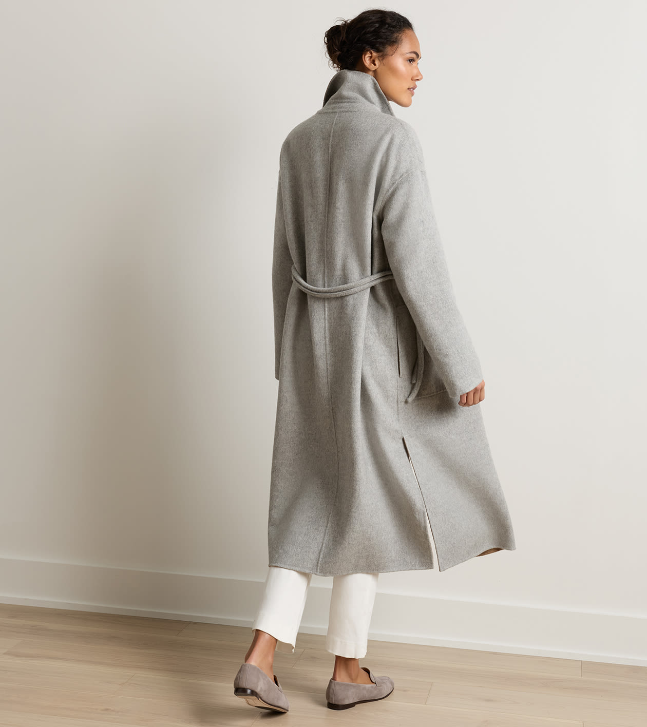 Lauren Reversible Topcoat in WHISPER GREY/CAMEL - Alternate Image 2