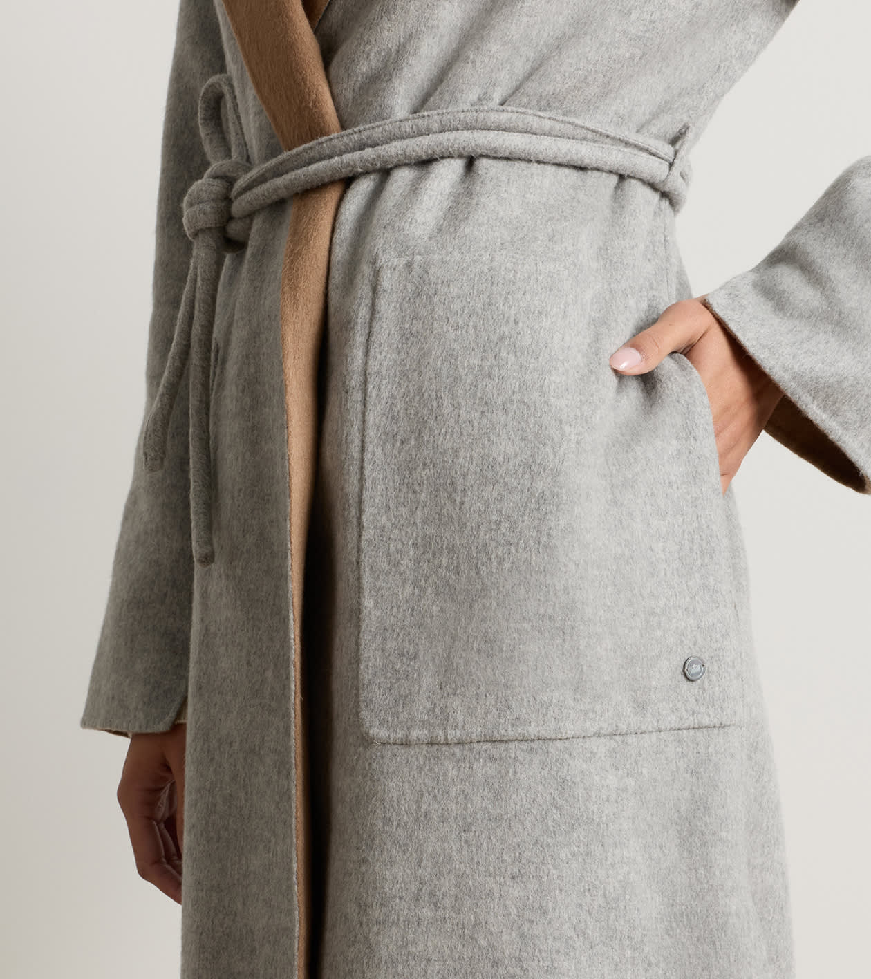 Lauren Reversible Topcoat in WHISPER GREY/CAMEL - Alternate Image 3