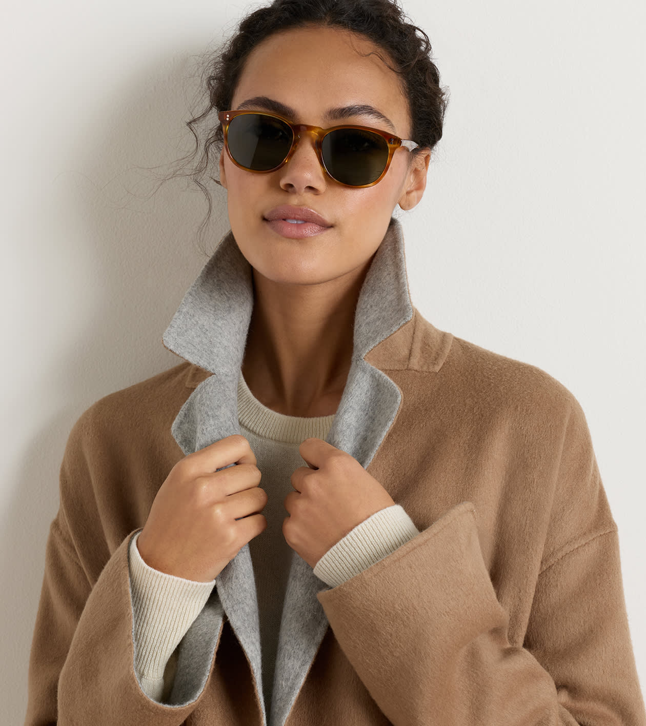 Lauren Reversible Topcoat in WHISPER GREY/CAMEL - Alternate Image 6